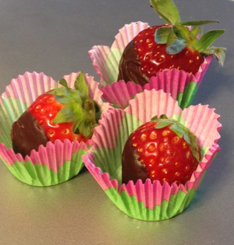 Fresas bañadas en chocolate