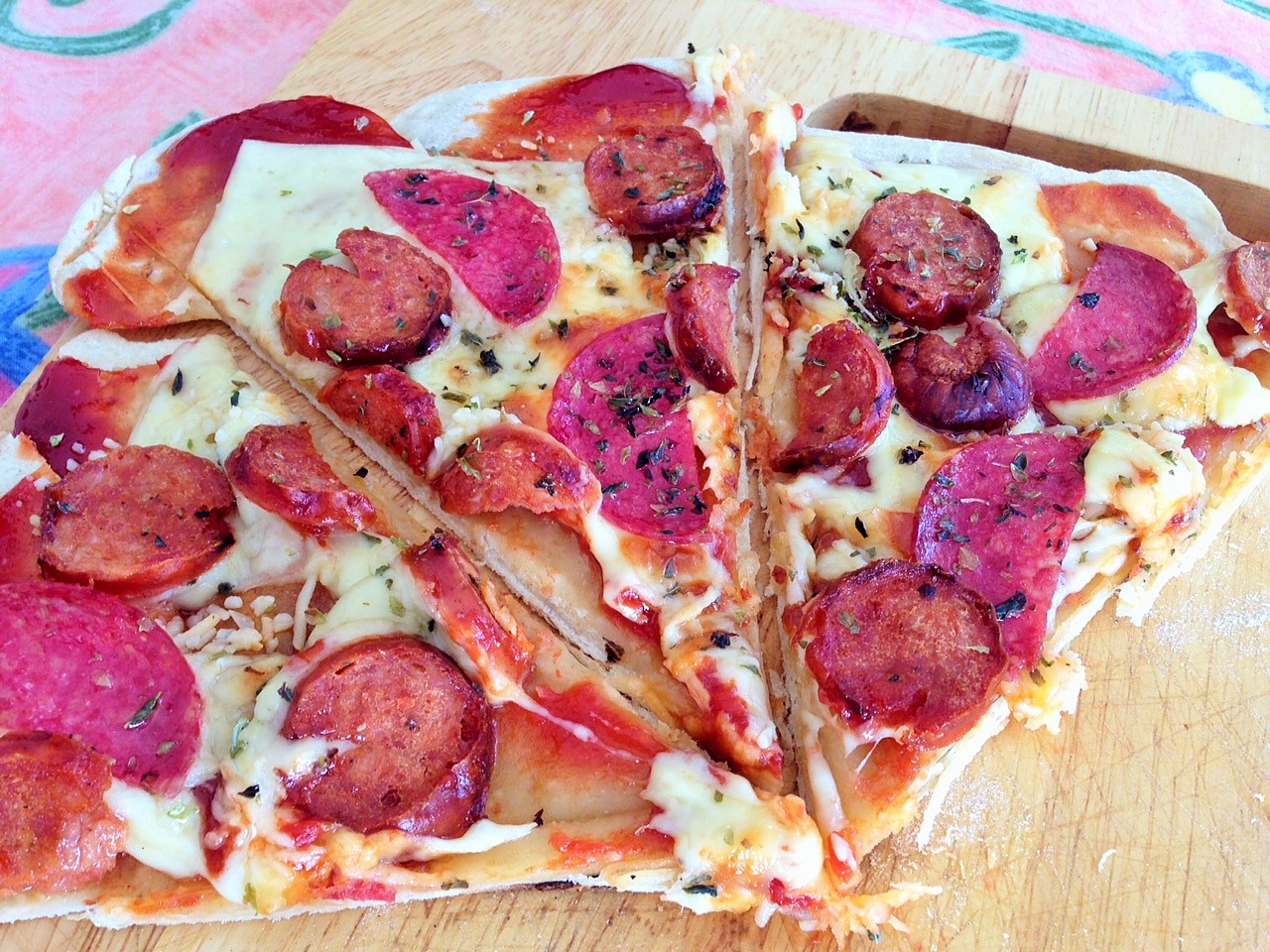 Masa para pizza extra delgada